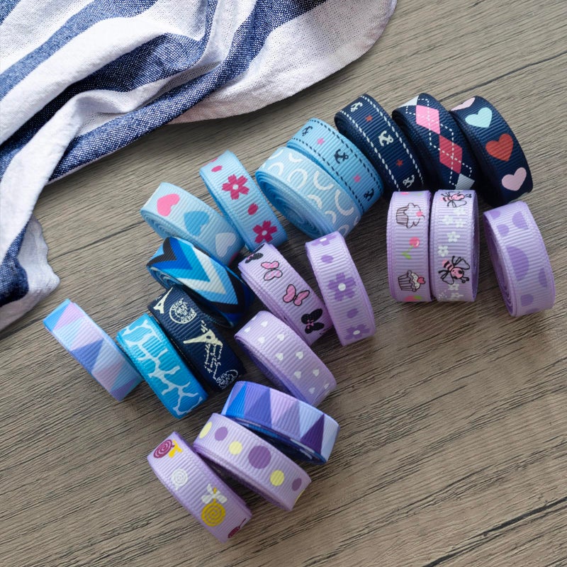 Summer-Ray.com Summer-Ray 180 Yards Printed Grosgrain Ribbon â€“ 3/8" (10mm) Wide â€“ 90 Unique Designs, 2 Yards Each â€“ Polyester, Colorfast & Machine Washable â€“ Perfect for Crafts, Sewing & Hair Accessories - Image 4